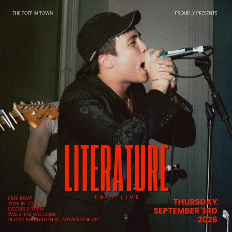 TOFF LIVE PRESENTS: LITERATURE & MORAG